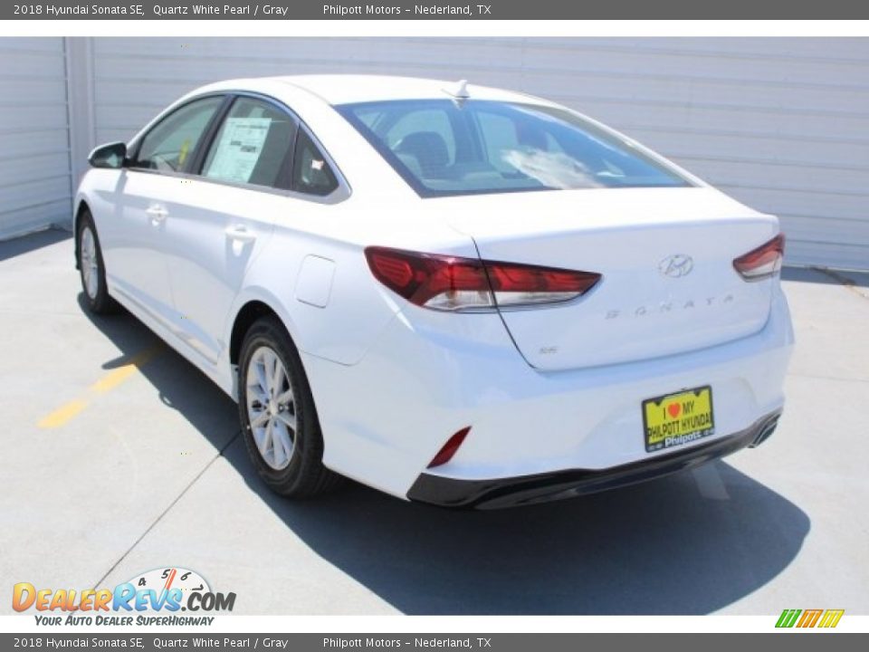 2018 Hyundai Sonata SE Quartz White Pearl / Gray Photo #6