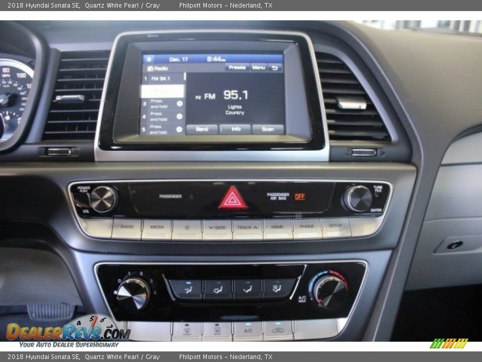 2018 Hyundai Sonata SE Quartz White Pearl / Gray Photo #14