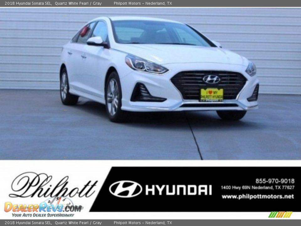 2018 Hyundai Sonata SEL Quartz White Pearl / Gray Photo #1
