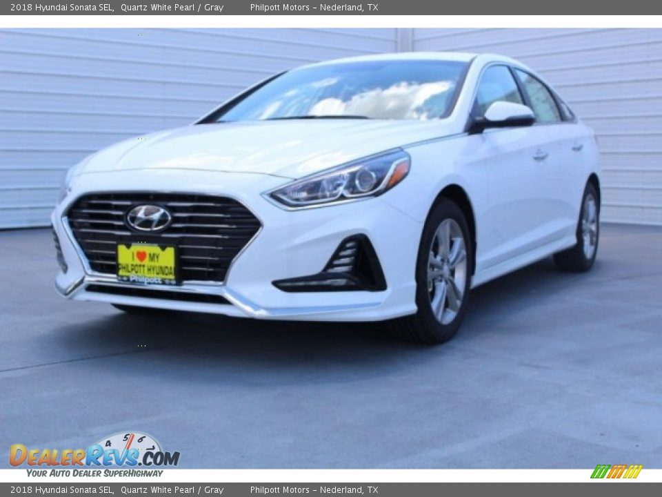 2018 Hyundai Sonata SEL Quartz White Pearl / Gray Photo #3