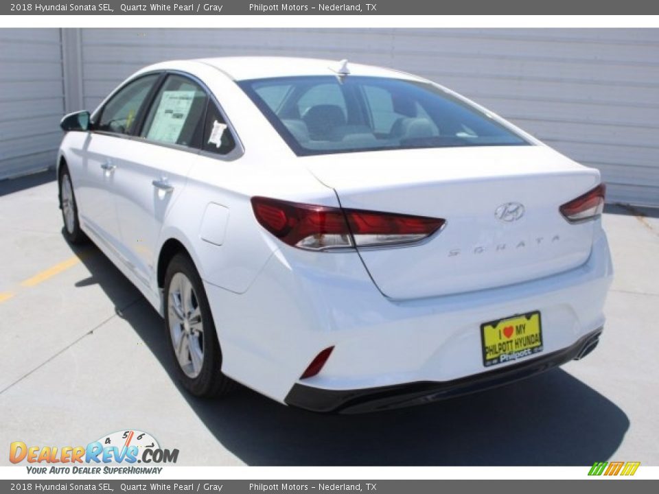 2018 Hyundai Sonata SEL Quartz White Pearl / Gray Photo #6