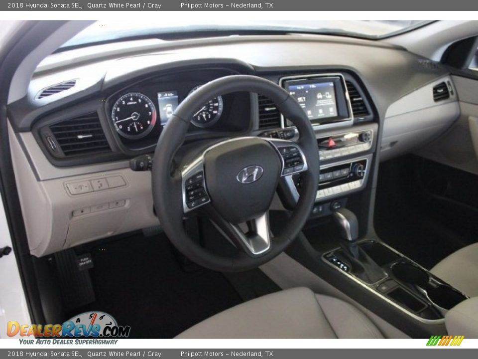2018 Hyundai Sonata SEL Quartz White Pearl / Gray Photo #10
