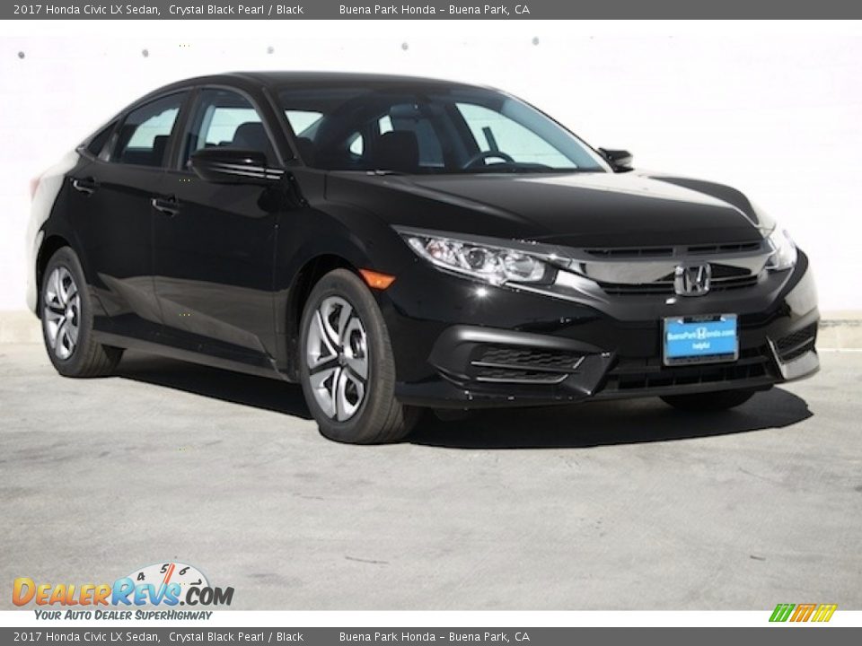 2017 Honda Civic LX Sedan Crystal Black Pearl / Black Photo #1