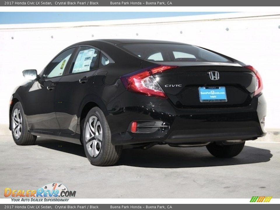 2017 Honda Civic LX Sedan Crystal Black Pearl / Black Photo #2