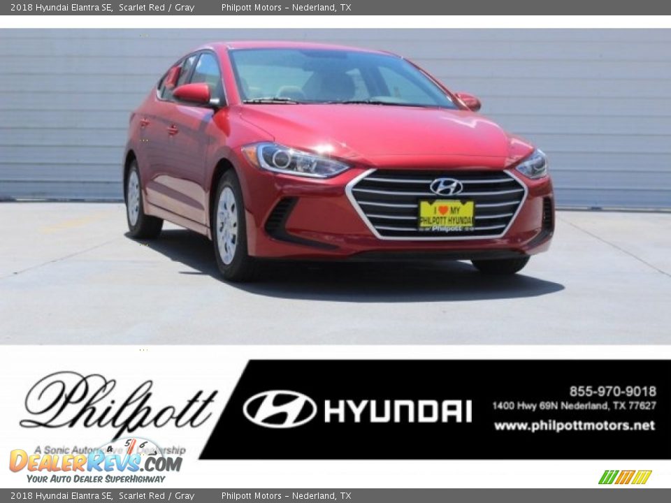 2018 Hyundai Elantra SE Scarlet Red / Gray Photo #1