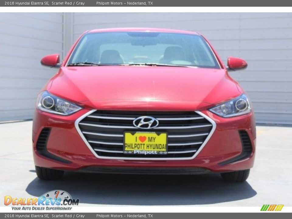 2018 Hyundai Elantra SE Scarlet Red / Gray Photo #2