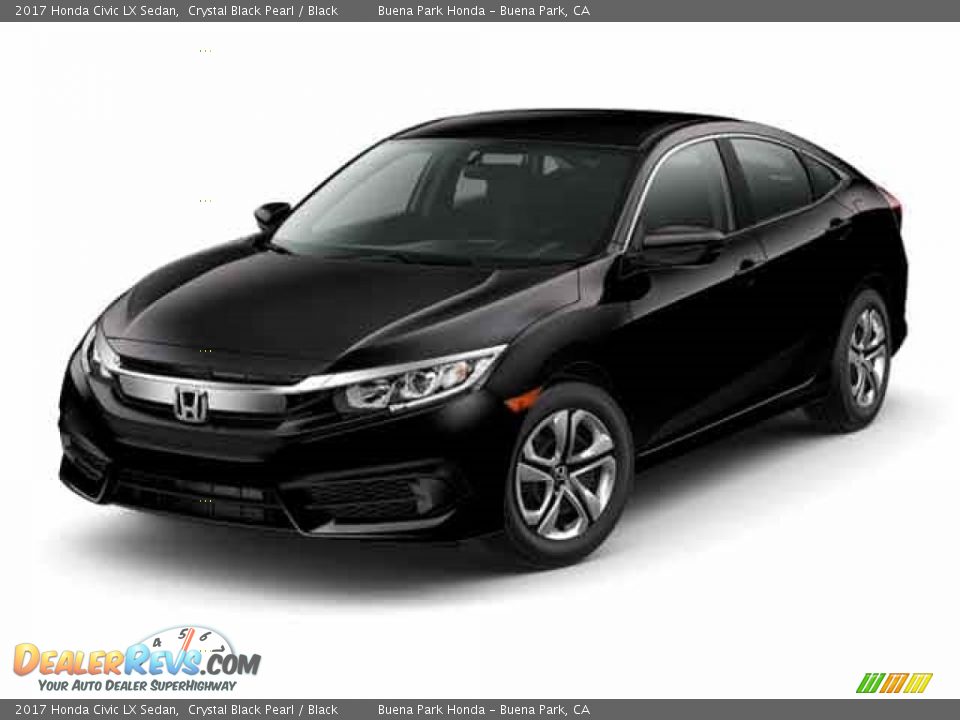 2017 Honda Civic LX Sedan Crystal Black Pearl / Black Photo #16