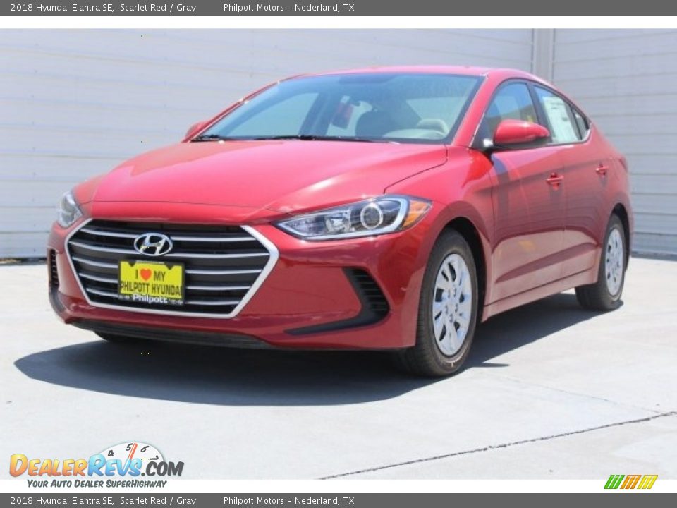 2018 Hyundai Elantra SE Scarlet Red / Gray Photo #3