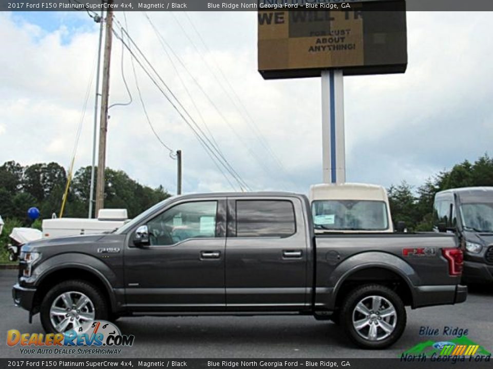 2017 Ford F150 Platinum SuperCrew 4x4 Magnetic / Black Photo #2