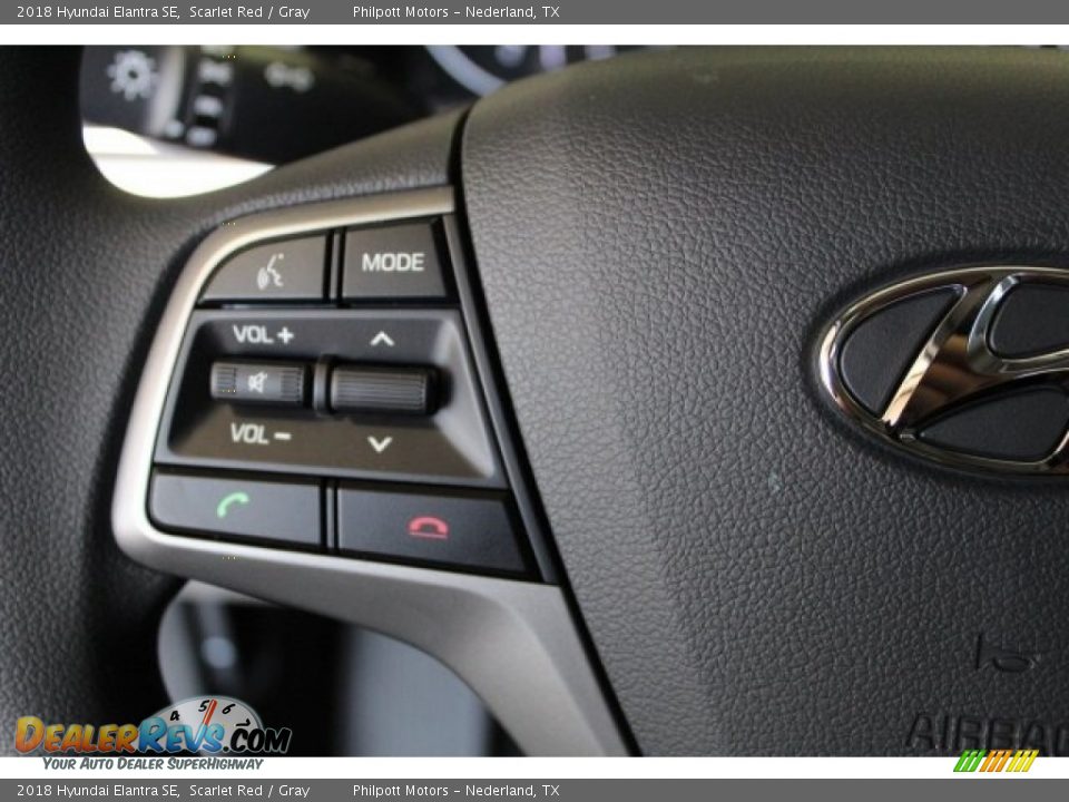 2018 Hyundai Elantra SE Scarlet Red / Gray Photo #14