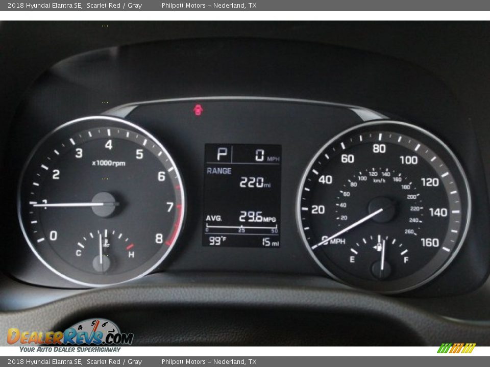 2018 Hyundai Elantra SE Scarlet Red / Gray Photo #16