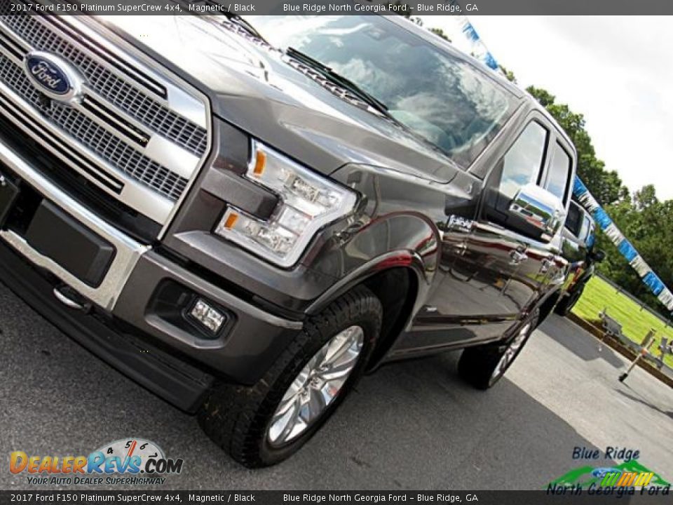 2017 Ford F150 Platinum SuperCrew 4x4 Magnetic / Black Photo #35