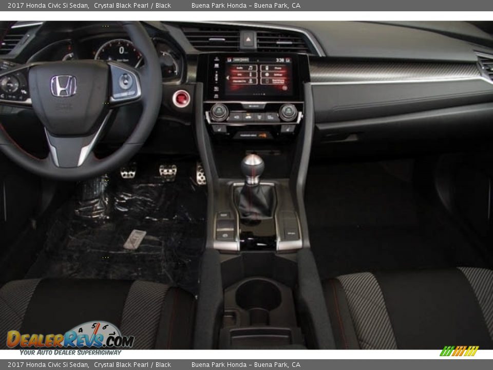 2017 Honda Civic Si Sedan Crystal Black Pearl / Black Photo #13