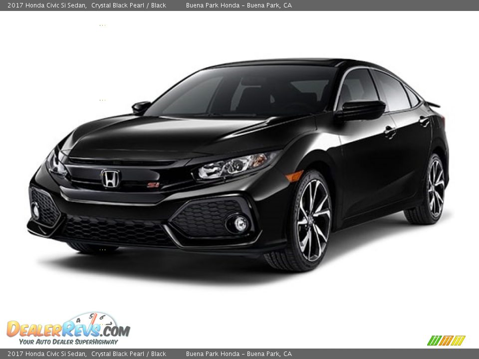 2017 Honda Civic Si Sedan Crystal Black Pearl / Black Photo #19