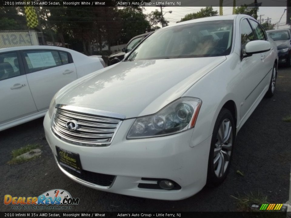 2010 Infiniti M 35x AWD Sedan Moonlight White / Wheat Photo #3