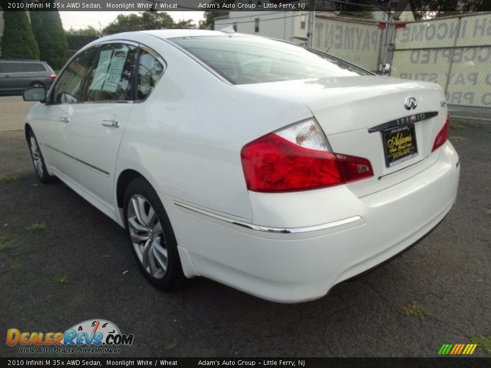 2010 Infiniti M 35x AWD Sedan Moonlight White / Wheat Photo #4