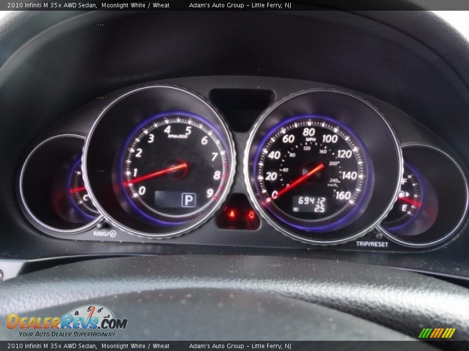 2010 Infiniti M 35x AWD Sedan Moonlight White / Wheat Photo #24