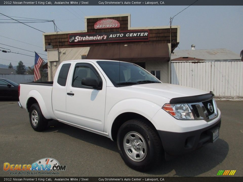 2012 Nissan Frontier S King Cab Avalanche White / Steel Photo #1