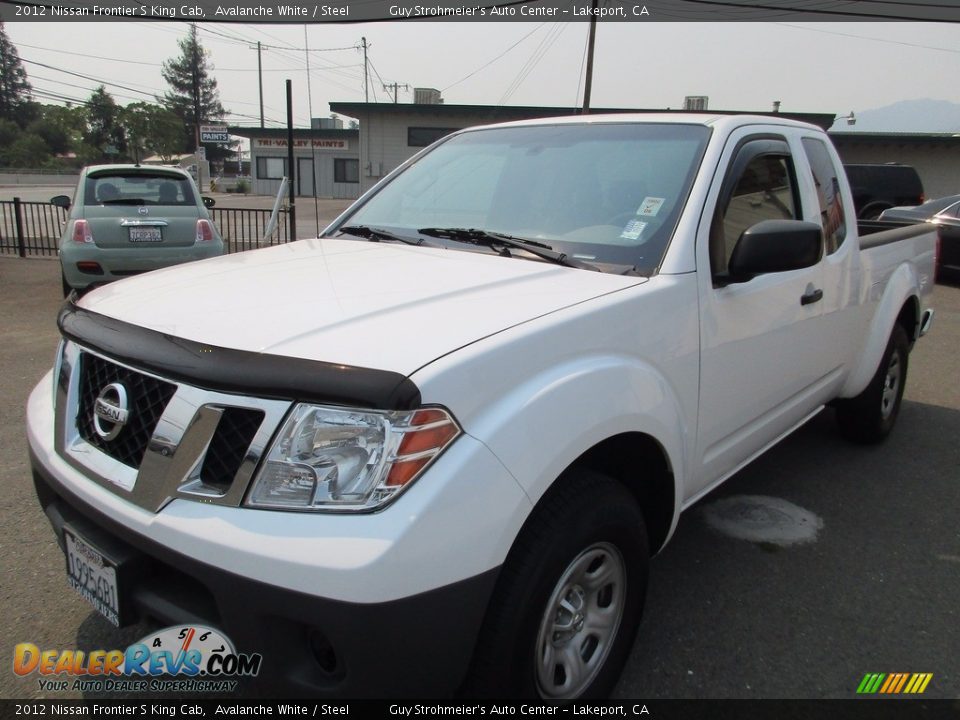 2012 Nissan Frontier S King Cab Avalanche White / Steel Photo #3