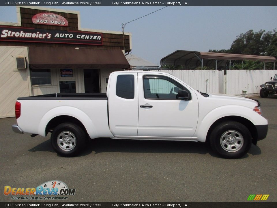 2012 Nissan Frontier S King Cab Avalanche White / Steel Photo #4