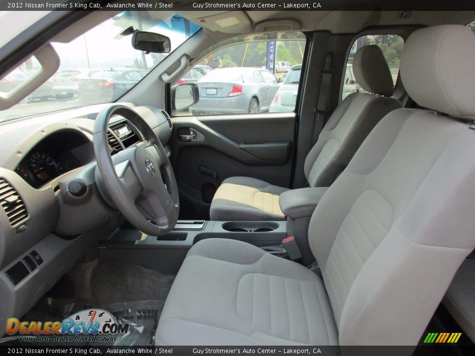 2012 Nissan Frontier S King Cab Avalanche White / Steel Photo #8