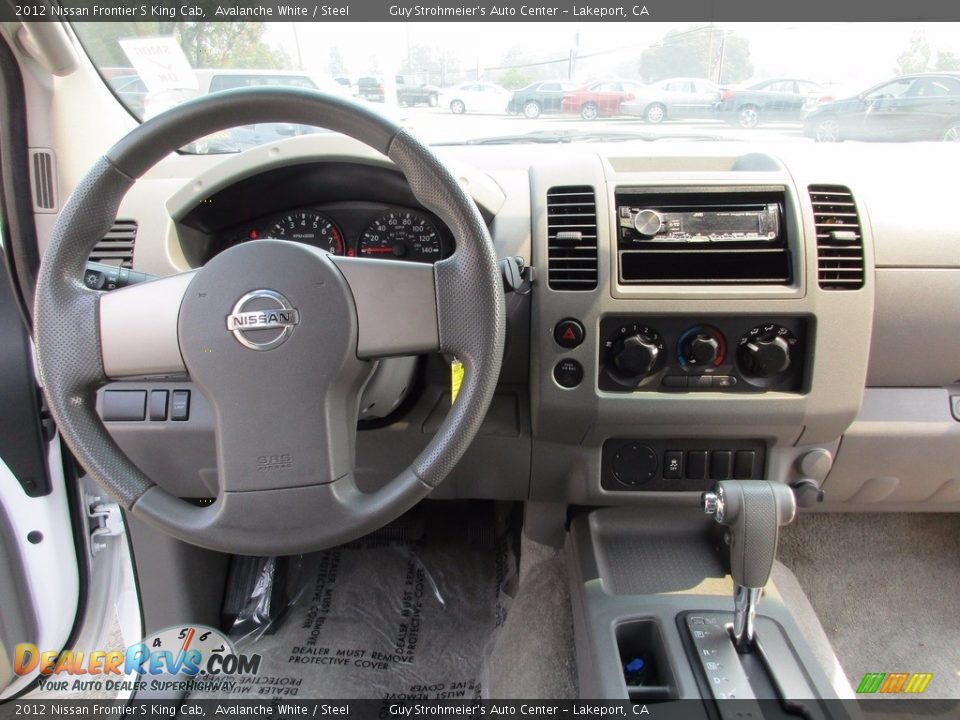 2012 Nissan Frontier S King Cab Avalanche White / Steel Photo #9