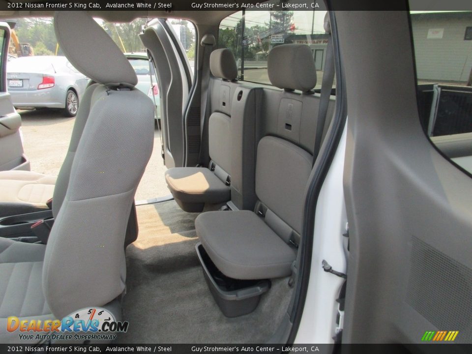 2012 Nissan Frontier S King Cab Avalanche White / Steel Photo #10