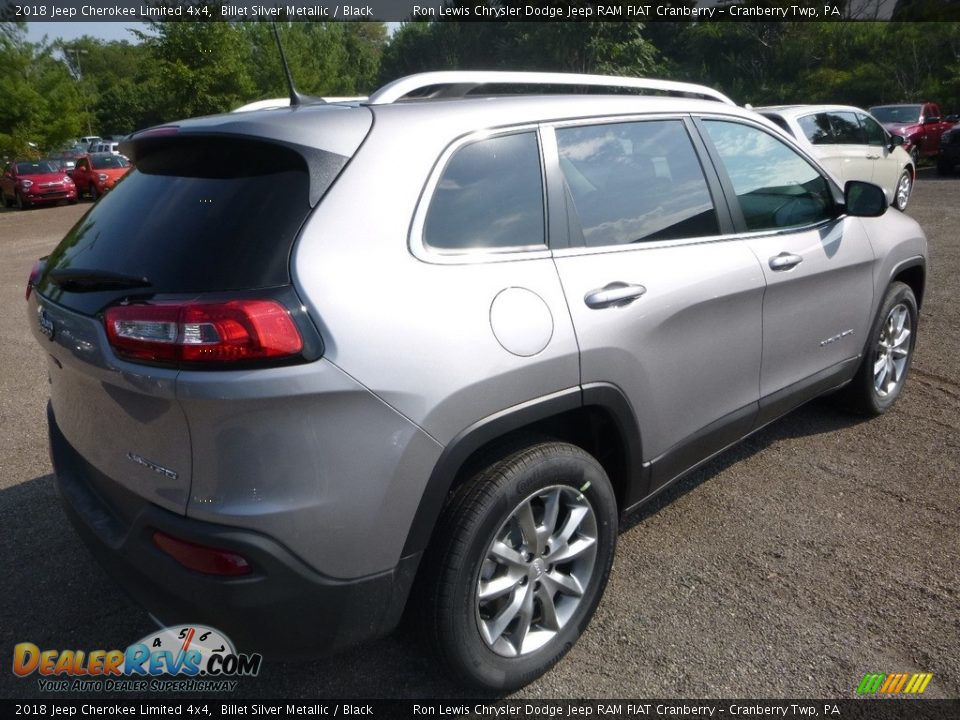 2018 Jeep Cherokee Limited 4x4 Billet Silver Metallic / Black Photo #5