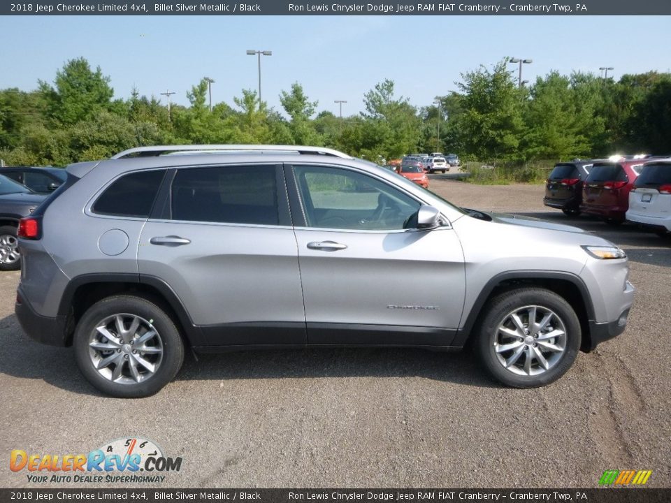 2018 Jeep Cherokee Limited 4x4 Billet Silver Metallic / Black Photo #6