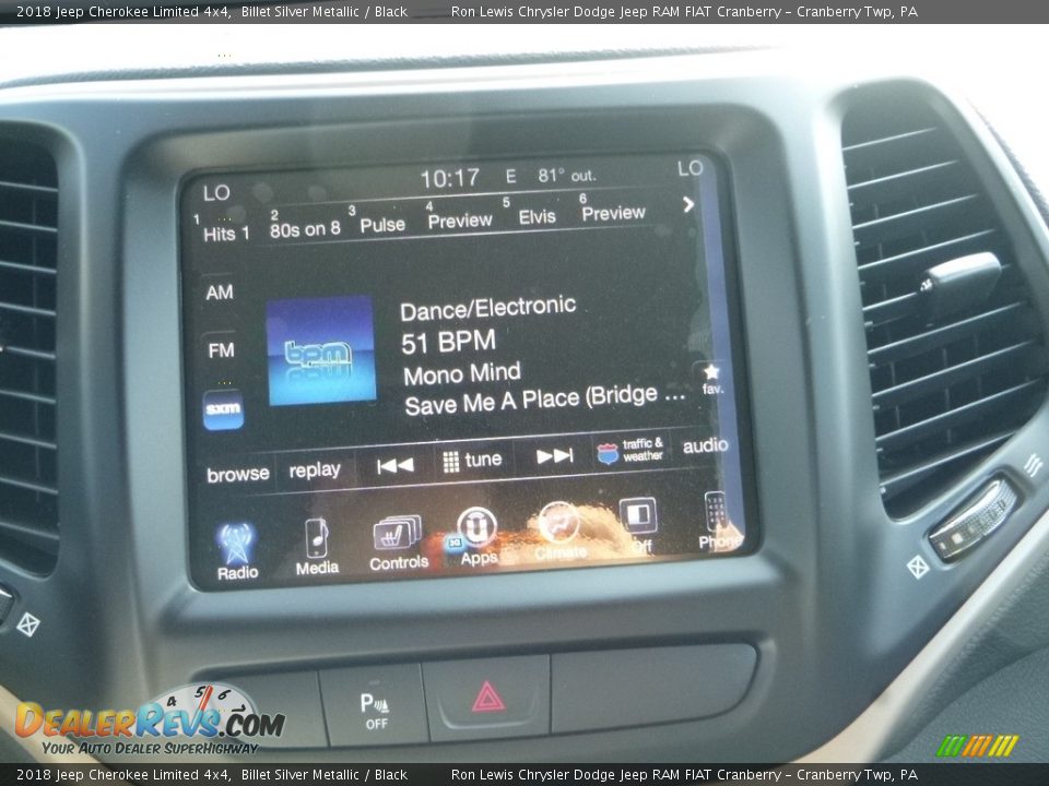 2018 Jeep Cherokee Limited 4x4 Billet Silver Metallic / Black Photo #17