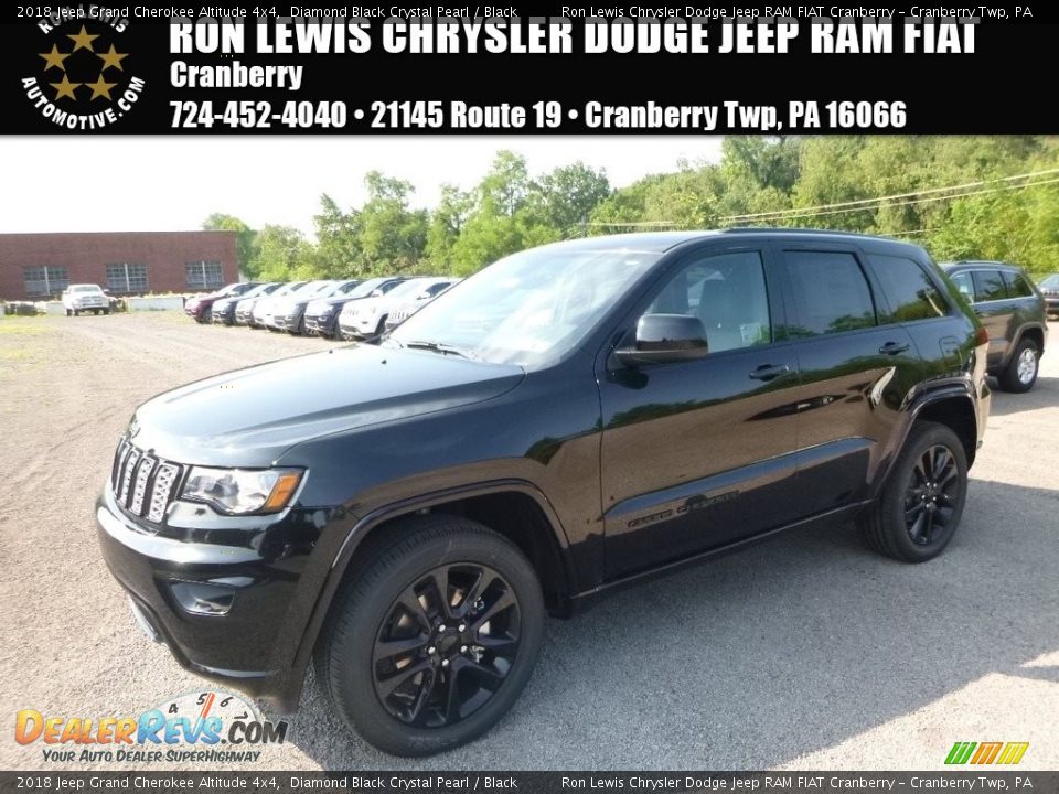 2018 Jeep Grand Cherokee Altitude 4x4 Diamond Black Crystal Pearl / Black Photo #1