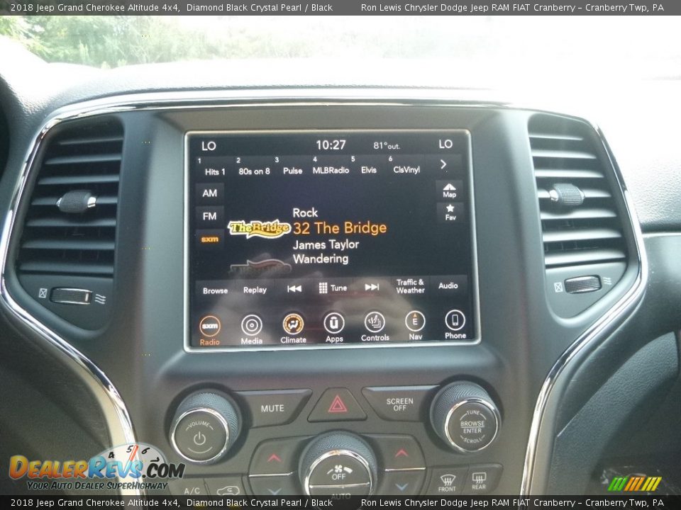 2018 Jeep Grand Cherokee Altitude 4x4 Diamond Black Crystal Pearl / Black Photo #16