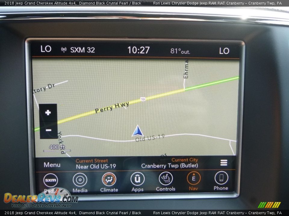 2018 Jeep Grand Cherokee Altitude 4x4 Diamond Black Crystal Pearl / Black Photo #17