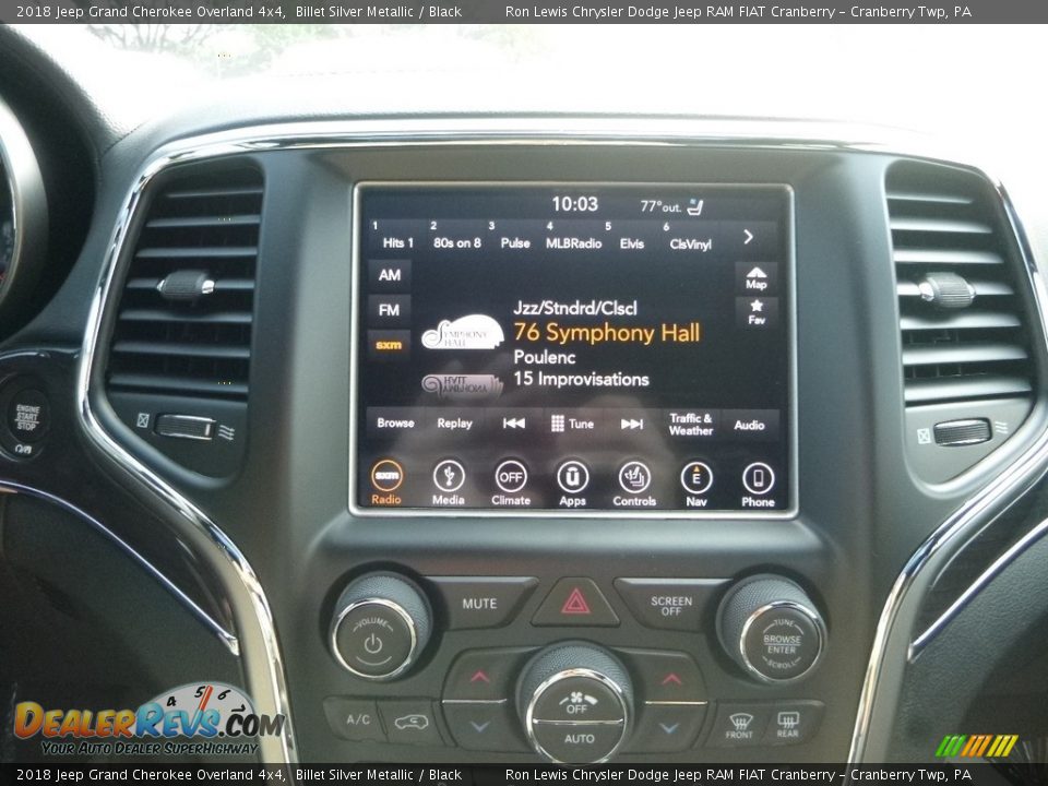 2018 Jeep Grand Cherokee Overland 4x4 Billet Silver Metallic / Black Photo #17