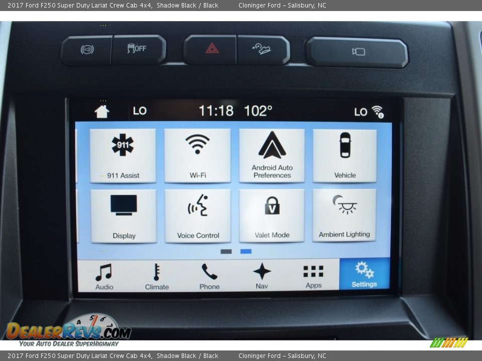 2017 Ford F250 Super Duty Lariat Crew Cab 4x4 Shadow Black / Black Photo #13
