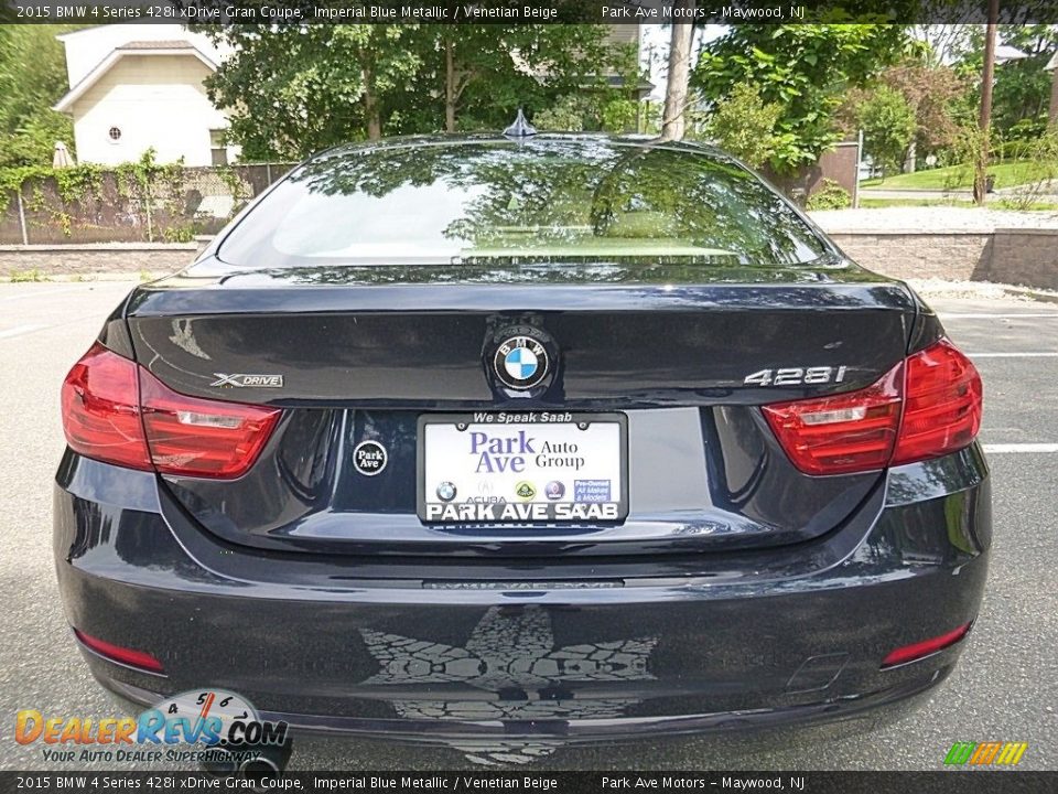 2015 BMW 4 Series 428i xDrive Gran Coupe Imperial Blue Metallic / Venetian Beige Photo #4