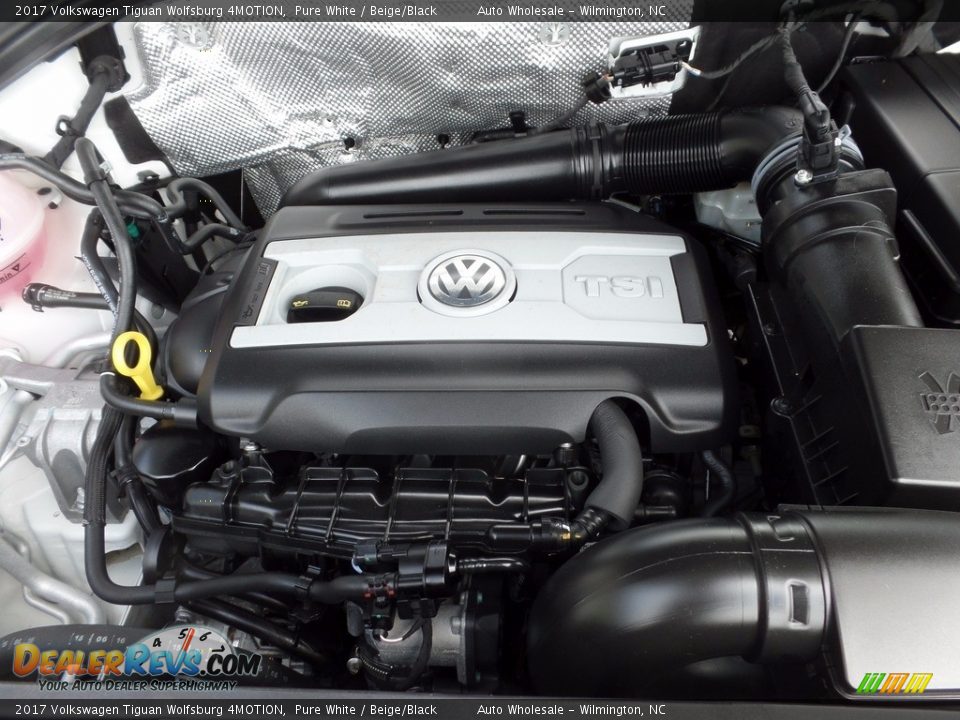 2017 Volkswagen Tiguan Wolfsburg 4MOTION Pure White / Beige/Black Photo #6