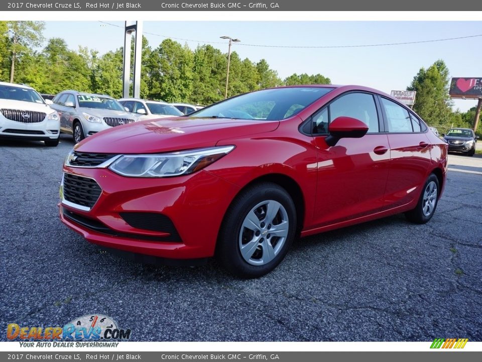 2017 Chevrolet Cruze LS Red Hot / Jet Black Photo #3