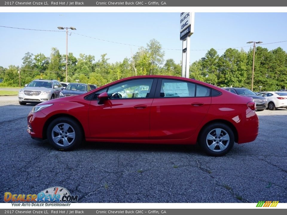 2017 Chevrolet Cruze LS Red Hot / Jet Black Photo #4