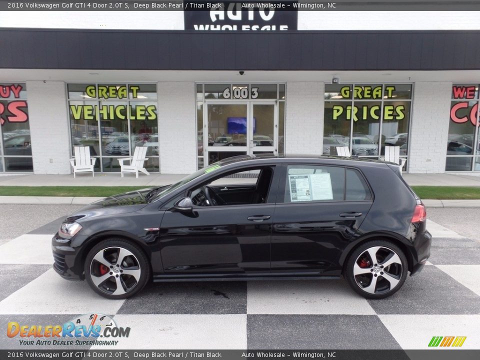 2016 Volkswagen Golf GTI 4 Door 2.0T S Deep Black Pearl / Titan Black Photo #1