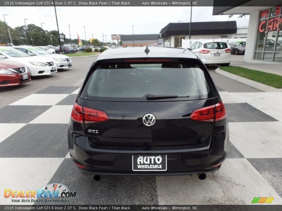 2016 Volkswagen Golf GTI 4 Door 2.0T S Deep Black Pearl / Titan Black Photo #4
