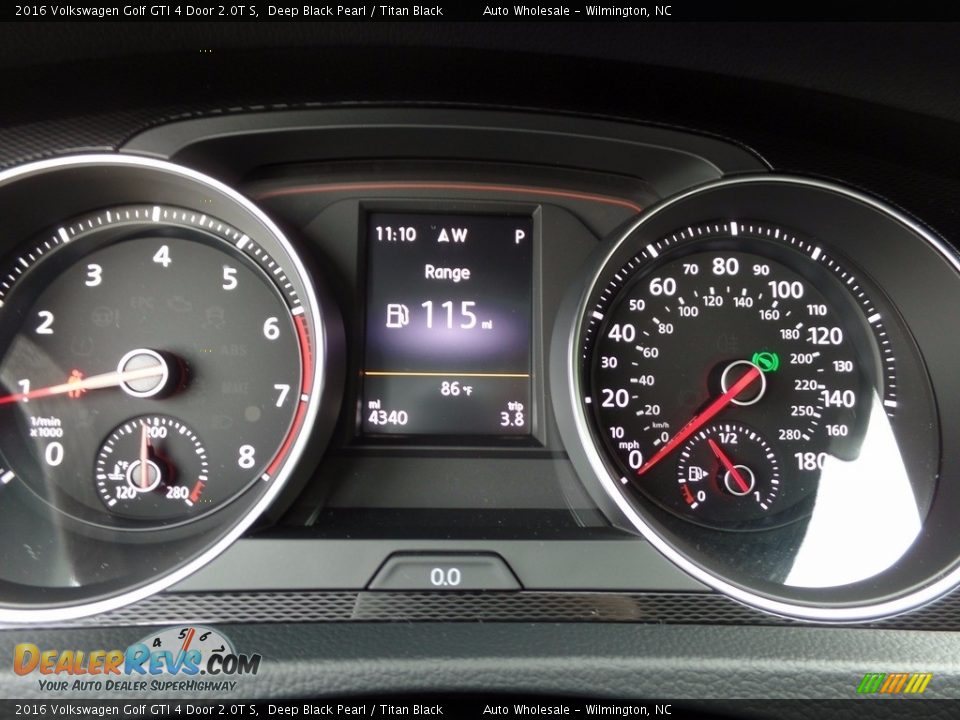 2016 Volkswagen Golf GTI 4 Door 2.0T S Deep Black Pearl / Titan Black Photo #16
