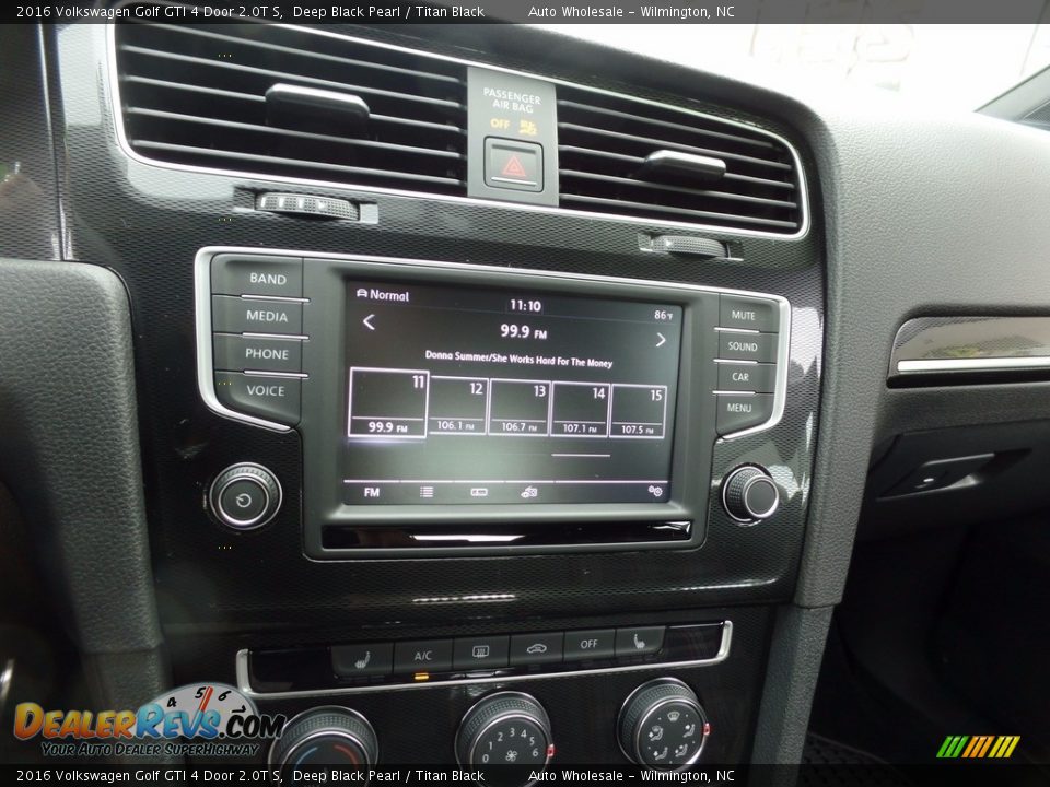 2016 Volkswagen Golf GTI 4 Door 2.0T S Deep Black Pearl / Titan Black Photo #17