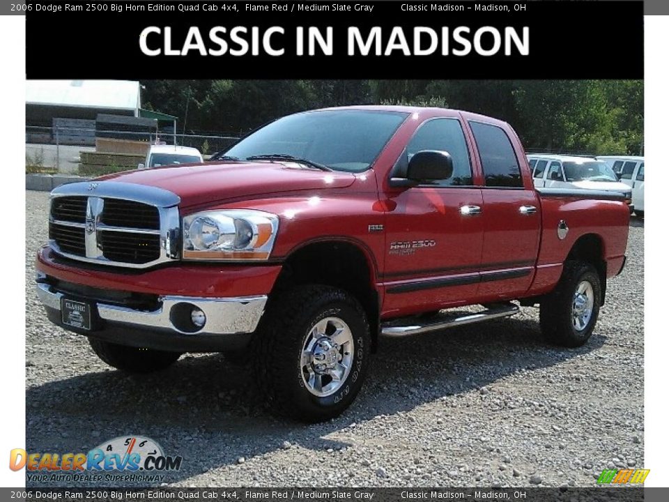 2006 Dodge Ram 2500 Big Horn Edition Quad Cab 4x4 Flame Red / Medium Slate Gray Photo #1