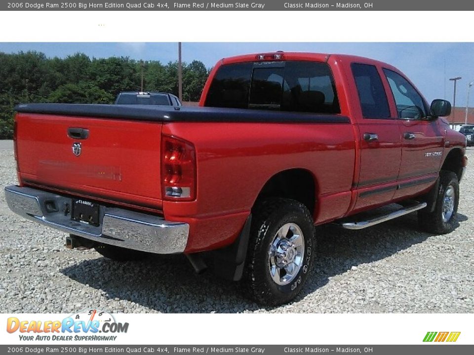 2006 Dodge Ram 2500 Big Horn Edition Quad Cab 4x4 Flame Red / Medium Slate Gray Photo #4