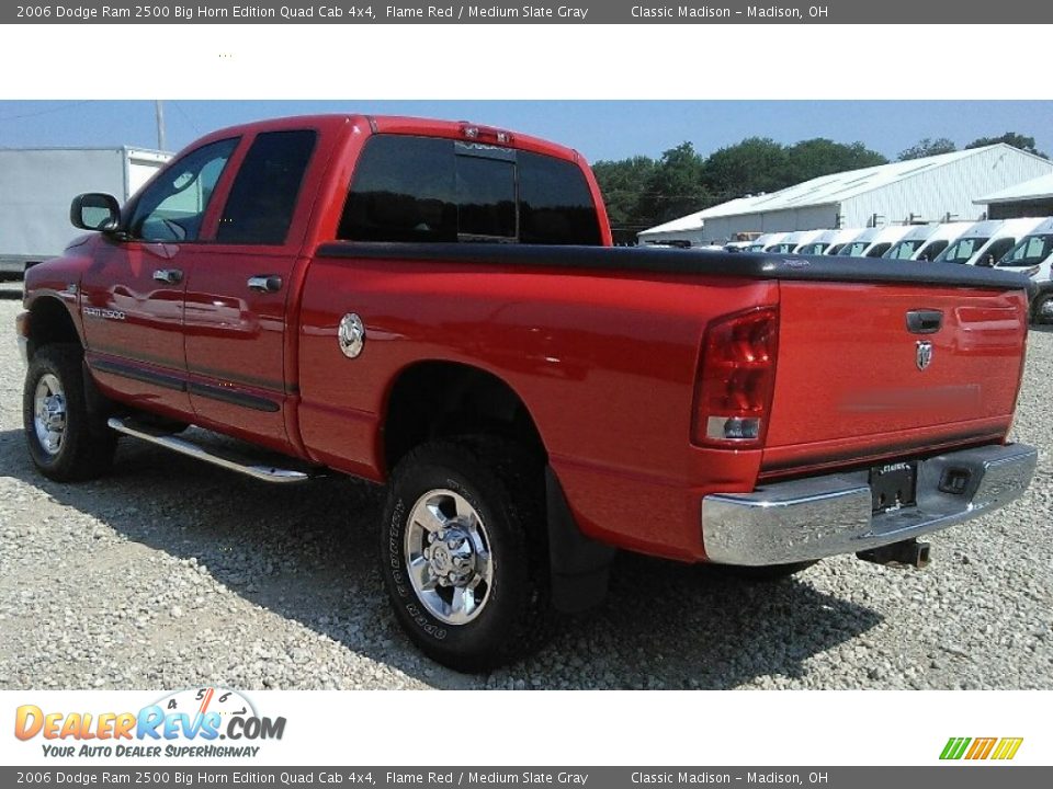 2006 Dodge Ram 2500 Big Horn Edition Quad Cab 4x4 Flame Red / Medium Slate Gray Photo #6