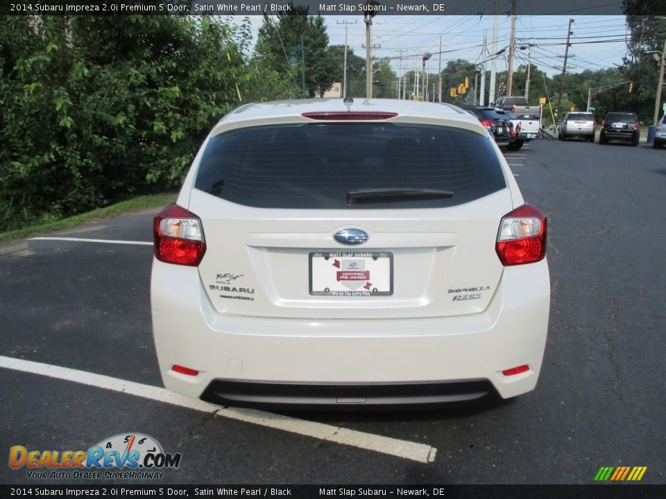 2014 Subaru Impreza 2.0i Premium 5 Door Satin White Pearl / Black Photo #7