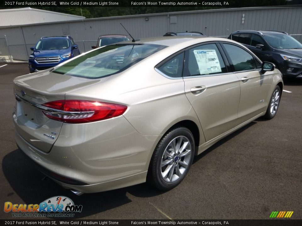2017 Ford Fusion Hybrid SE White Gold / Medium Light Stone Photo #2