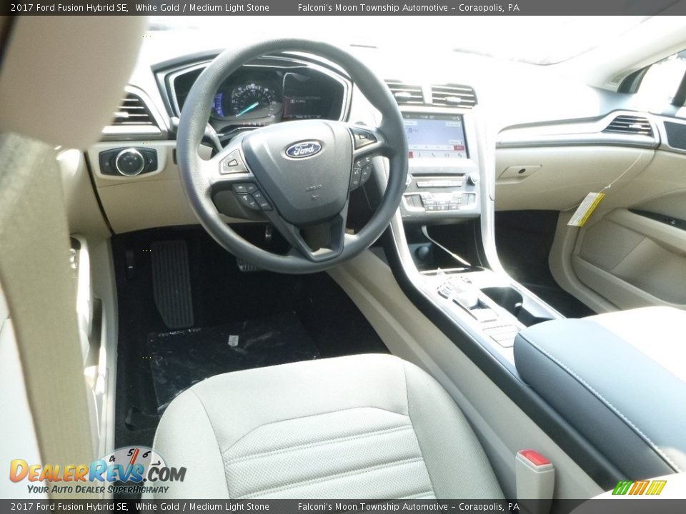 2017 Ford Fusion Hybrid SE White Gold / Medium Light Stone Photo #9