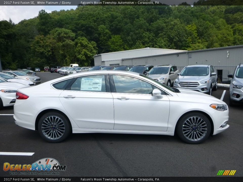 2017 Ford Fusion SE White Platinum / Ebony Photo #1